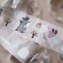 少女詩集 亮面PET膠帶 燙霧銀 紙膠帶 Ivy Snow
