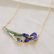 藝術家梵谷鳶尾花細緻 項鍊