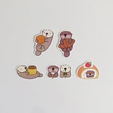 海獺咪寶 防水貼紙 甜點系列