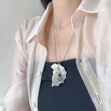 天然白x銀貝殼 兩色x虎眼石x黑瑪瑙 18k 原創手作小眾 串珠項鍊
