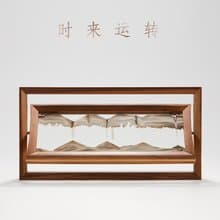 馬鹿時來運轉流沙畫新中式裝飾辦公室桌面擺件博古架書桌茶室送禮
