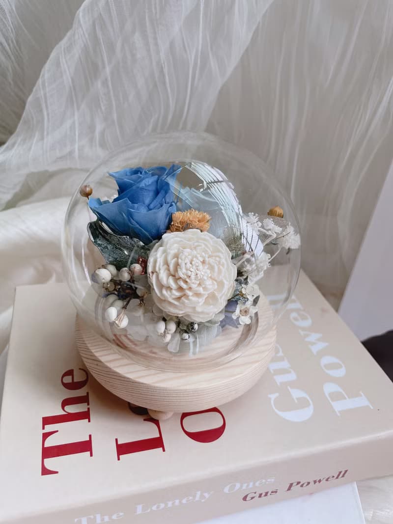 永生花禮 永生花玻璃球 交換禮物 聖誕節