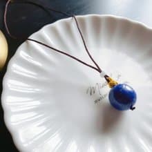 翡翠 護身藥師珠 青金石 手作吊墜 水晶 項鍊 禮物 長輩禮