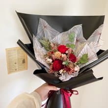 高雅紅玫瑰花束 不凋花 永生花 乾燥花 情人節花束 求婚花束 花禮