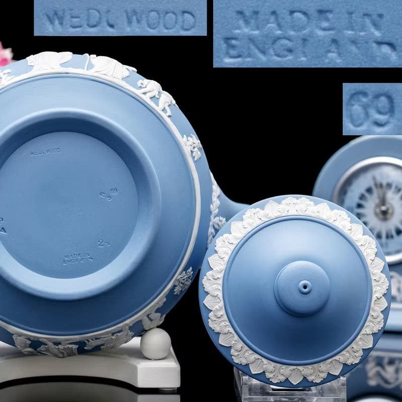 經典工藝Wedgwood 碧玉浮雕茶具七件套 英式下午茶 內上釉