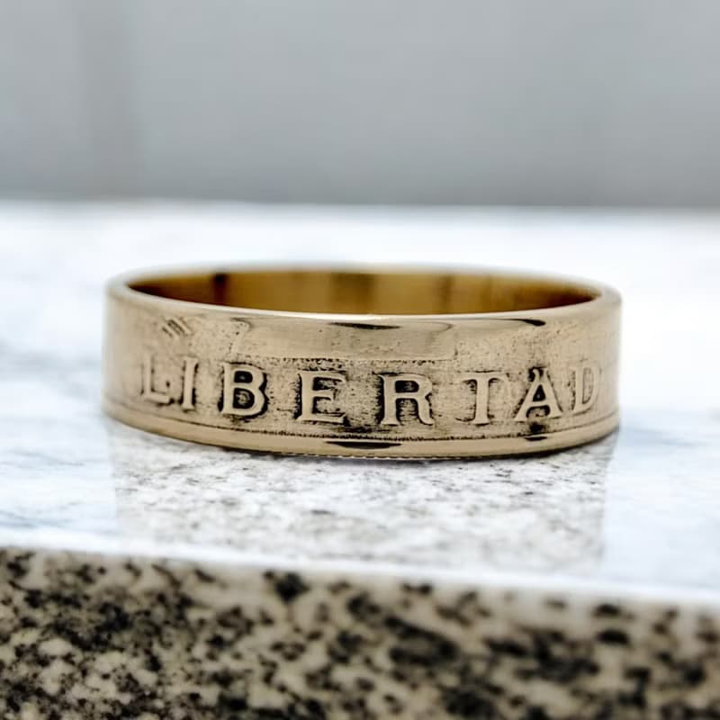 Ring Coin Chile, Chile Coin Ring, Ring From Chile, Male Ring Chile, Chile Ring