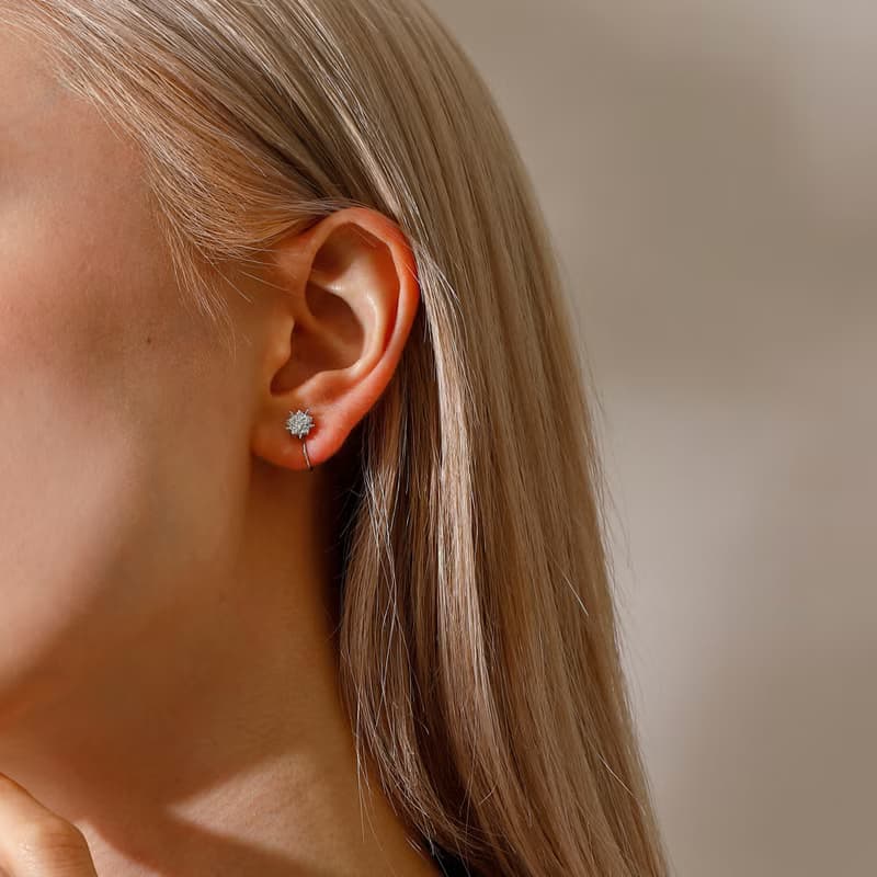 polaris loop-fit earring SV　ループフィットイヤリング　星　スター　シルバー