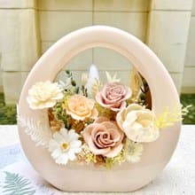 圓形提籃/花園/永生花/乾燥花/擴香/桌花/盆花