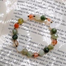 晨光私語│綠髮晶 太陽石 月光石│招財 療癒 手鍊【守護轉運】