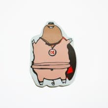 ( 飛天豬腹 ) Li-good - 防水貼紙、行李箱貼紙 -NO.114