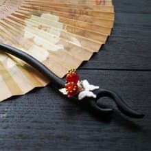 【墨徽閣】春日。含苞黑檀木簪