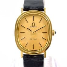 【日本直送 中古美品】オメガ OMEGA 腕時計 デビル ステンレススチール/レザー ゴールド ブラック 手巻き ヴィンテージ