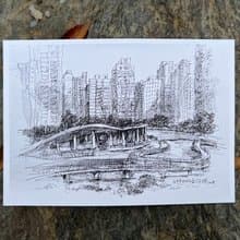 風景藝術微噴-台中秋紅谷