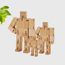 Cubebot 酷比人【樸實木三件組】木製變形積木機器人益智玩具禮物