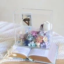 愛的灌溉-No.藍紫印象 x 不凋玫瑰乾燥花透明花框