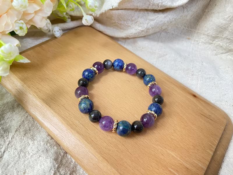 青金石/銀曜石/紫水晶 水晶手鍊