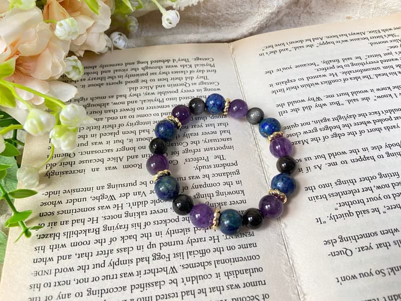 青金石/銀曜石/紫水晶 水晶手鍊