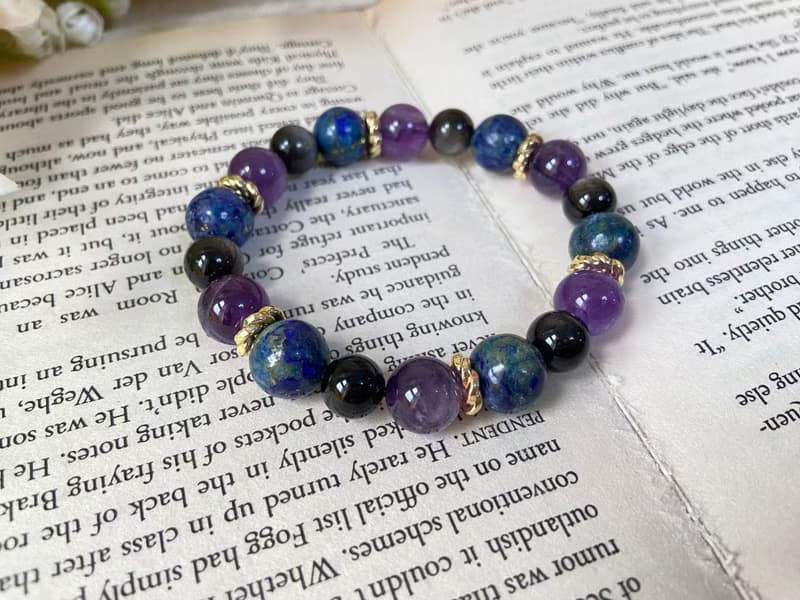 青金石/銀曜石/紫水晶 水晶手鍊