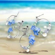 紫陽花  ディップジュエリー イヤリング ピアス 大人可愛い 初夏 ディップフラワー 新作