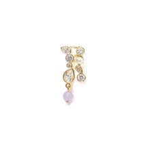 翠葉珍珠紫鋰輝耳扣 Feuille Kunzite Pearl Earcuff