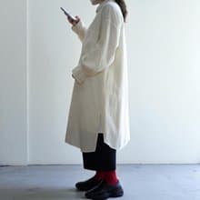 米白立體襯衫洋裝