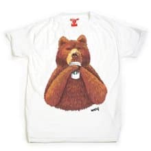 Brown bear drink coffee unisex men woman cotton mix Chapter One T-shirt