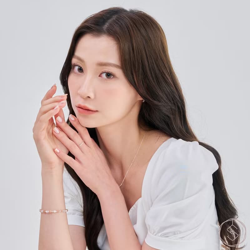 曙光 | 太陽石 淡水珍珠 白水晶 S925純銀 | 天然水晶手鍊