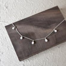 手製天然淡水珍珠項鍊 天然淡水珍珠 // 六月份生日石