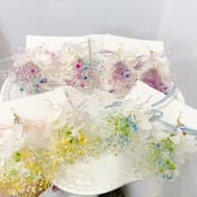 【耳環】永生小星花蕾絲花束耳環 8/11紫苑花屋FB直播介紹