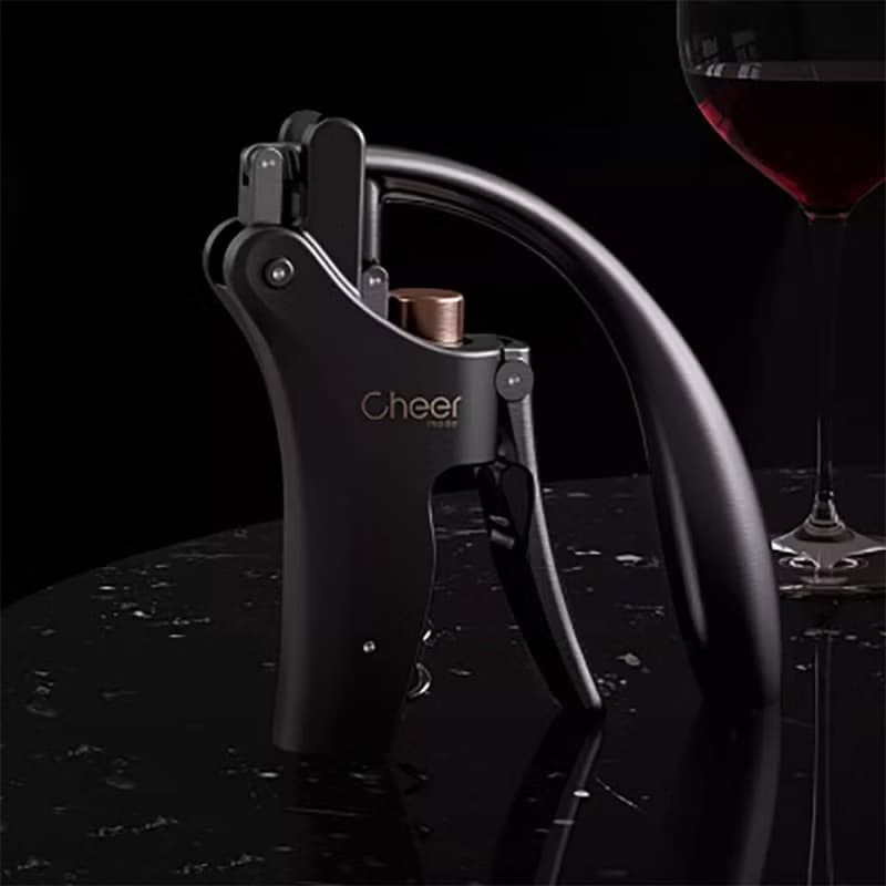 【免運】Cheer啟爾 黑金兔頭紅酒手動開瓶器 喬遷新居禮品盒