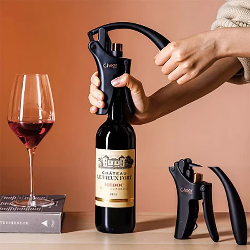 【免運】Cheer啟爾 黑金兔頭紅酒手動開瓶器 喬遷新居禮品盒