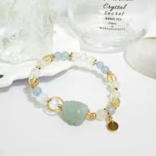 海藍寶龍龜設計款手鍊/招財招桃花/增強溝通能力之水晶
