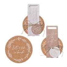 婚禮質感簡約軟木杯墊Leaf Cork Coaster/最低起訂量為五個