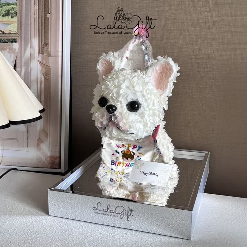 永生花 / 法國鬥牛犬 / 永生花公仔