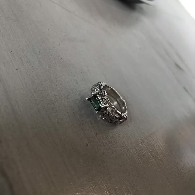 Forêt  純銀 綠碧璽 戒指
