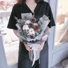 珍稀 棉花松果乾燥花束