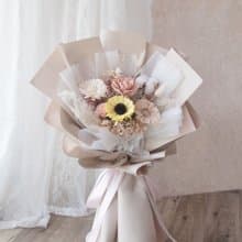 簡約清新 溫柔風格乾燥花花束