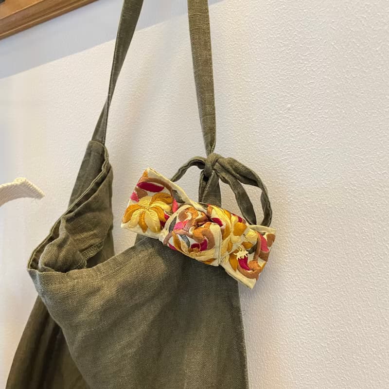 印度刺繡絲帶髮夾結