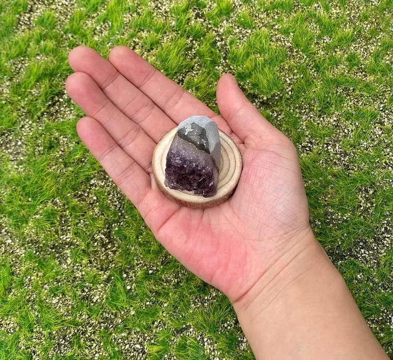 天然紫晶鎮 紫水晶// 招財 療癒// 消磁淨化 辦公室開運 增智慧