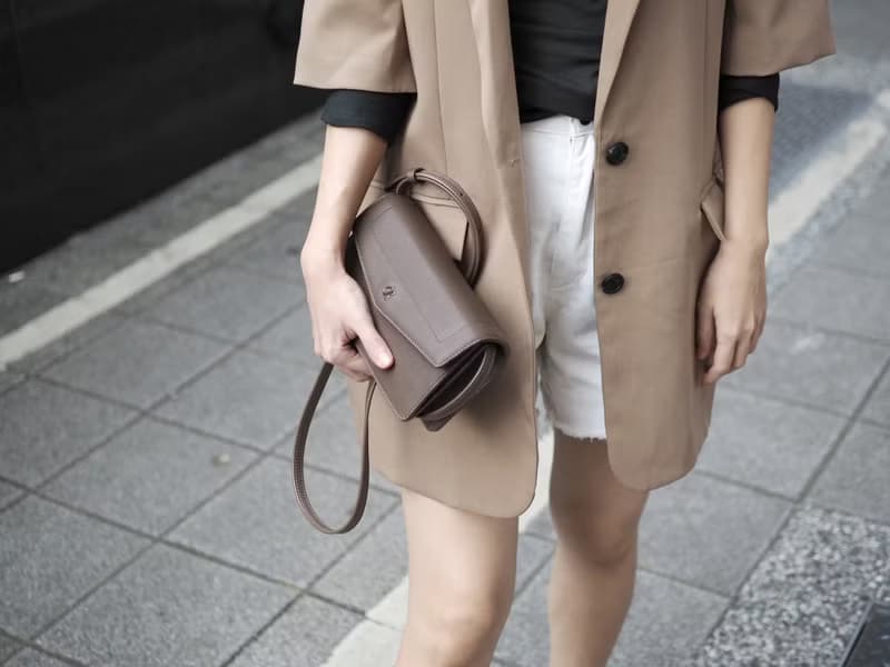 Irene(Cedar): Multi-function bag, clutch, long wallet, mini crossbody,Brown-grey