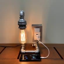 【送禮首選】手作USB充電鎢絲燈 工業風水管燈 【郵筒造型】