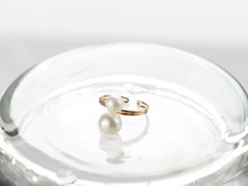 14kgf-W pearl small ear cuff