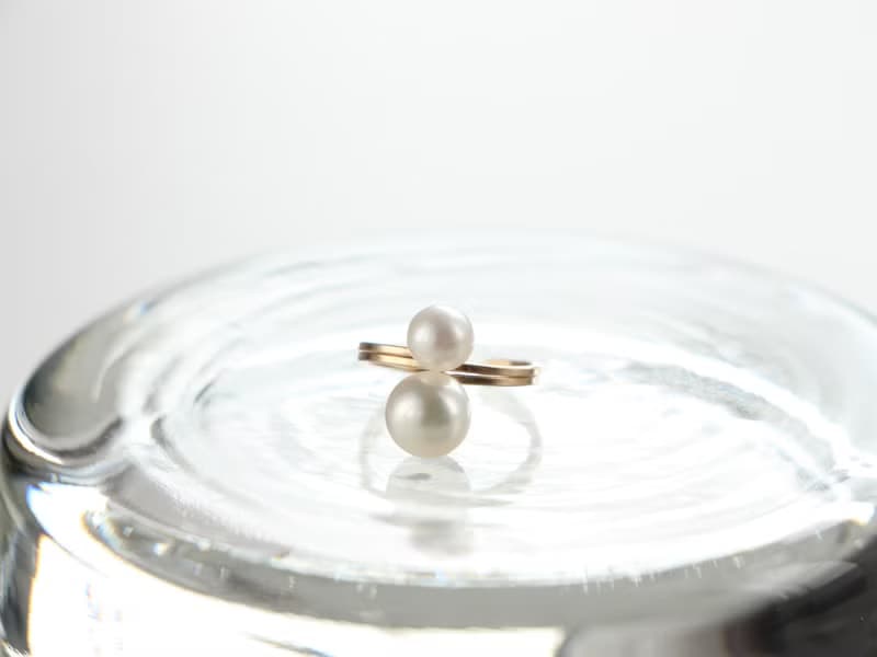 14kgf-W pearl small ear cuff