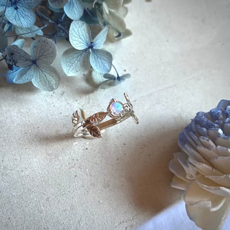 MIH金工首飾 | 月光森林 月光石純銀戒指 moonstone silver ring