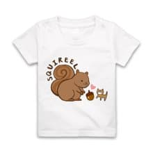 字母S-SQUIREEL短袖T恤-白