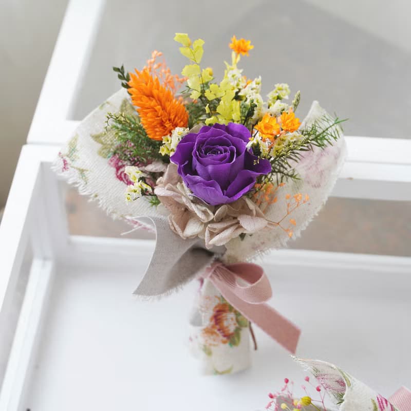 【花束系列】古典玫瑰永生小花束