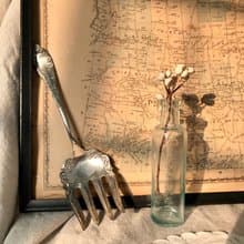 百年古董 1900年美國1881 Rogers鍍銀大叉子