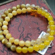 黃水晶雙圈手串五行缺火手鏈禮盒裝