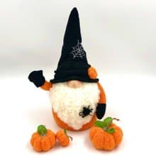 Halloween leprechaun with pumpkins, Autumn Scandinavian gnome, Halloween gift