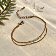 老林雜貨 | 小珍珠雙鍊手鍊